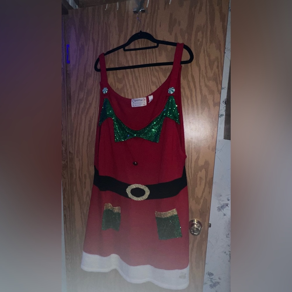 Sleeveless Ugly Christmas Sweater Dress size 3x